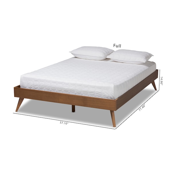 Baxton Studio Lissette Walnut Brown Finished Wood Queen Size Platform Bed Frame - 156-9408