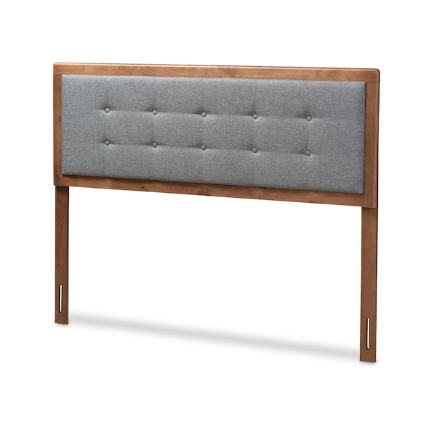 Baxton Studio Sarine Dark Grey Walnut Finished Wood King Size Headboard - 156-9433