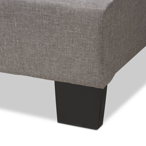 Baxton Studio Vivienne Modern Light Grey Upholstered Queen Size Bed - 146-8243