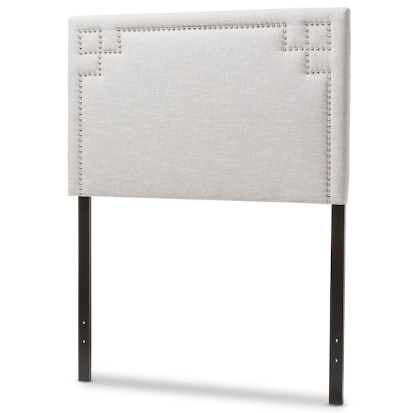 Baxton Studio Geneva Modern Grayish Beige Upholstered Twin Size Headboard - 125-6987