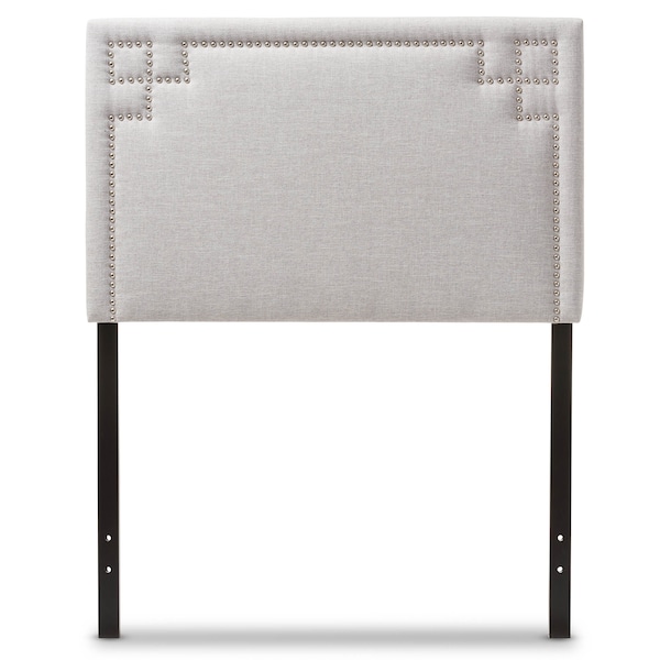 Baxton Studio Geneva Modern Grayish Beige Upholstered Twin Size Headboard - 125-6987