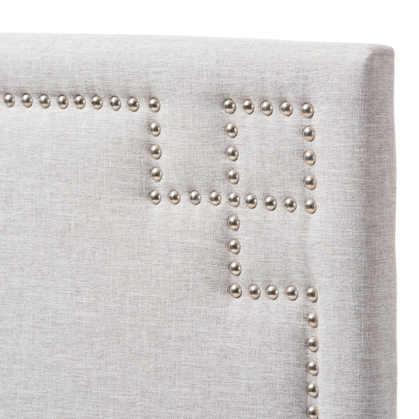 Baxton Studio Geneva Modern Grayish Beige Upholstered Twin Size Headboard - 125-6987
