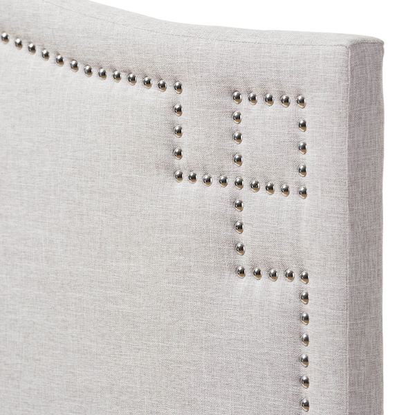 Baxton Studio Aubrey Modern Grayish Beige Upholstered King Size Headboard - 124-6857