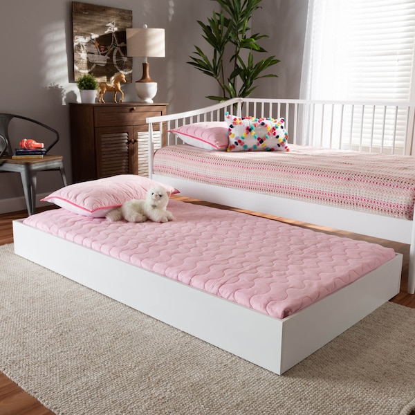 Baxton Studio Renata White Finished Wood Twin Size Trundle - 158-9659