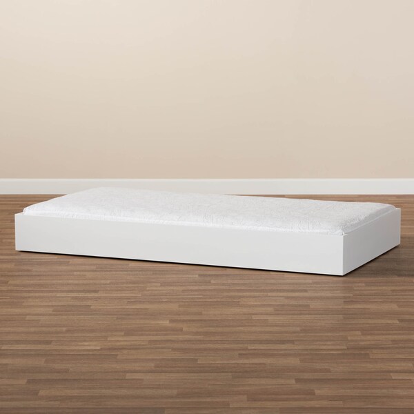 Baxton Studio Renata White Finished Wood Twin Size Trundle - 158-9659
