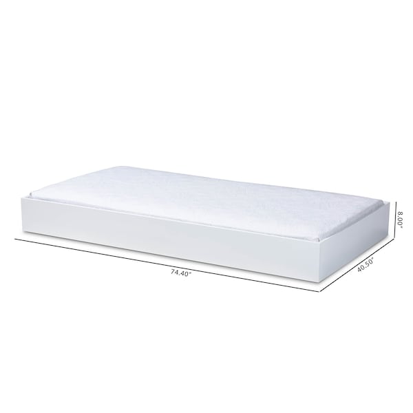 Baxton Studio Renata White Finished Wood Twin Size Trundle - 158-9659