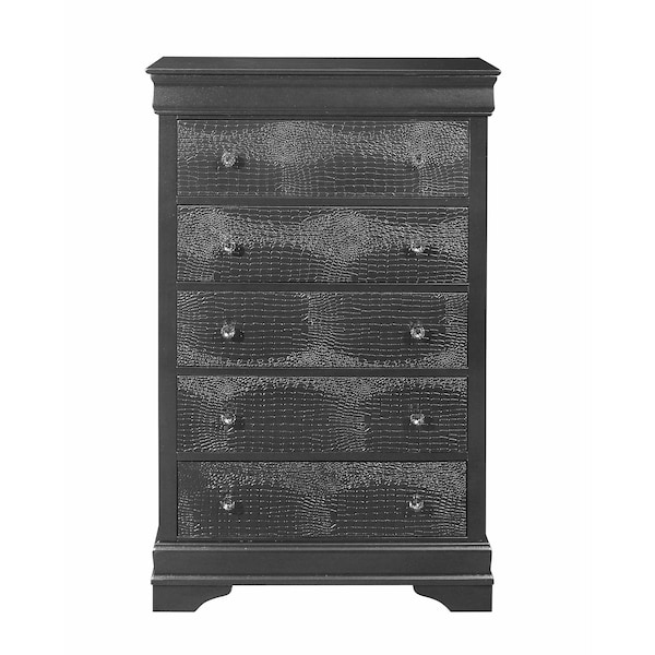 Global Furniture Usa Traditional Glam Croc Pompei Metallic White Queen Bed Group With Led - 2880