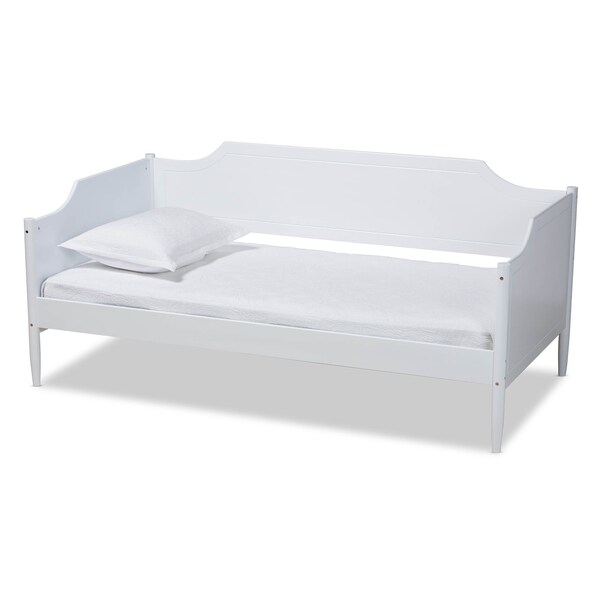Baxton Studio Alya White Finished Wood Twin Size Daybed - 168-10830