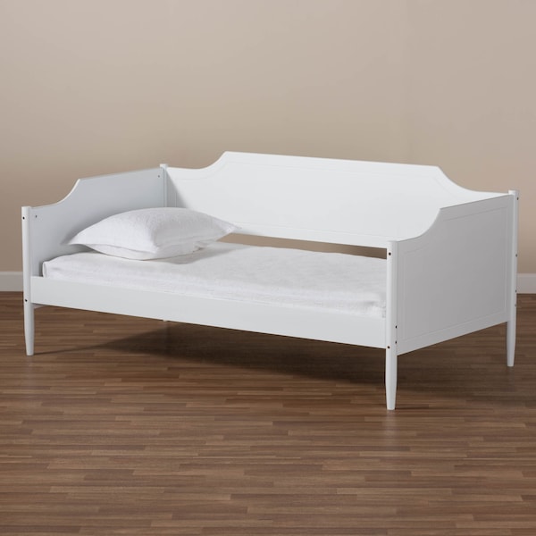Baxton Studio Alya White Finished Wood Twin Size Daybed - 168-10830