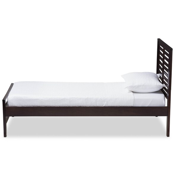 Baxton Studio Sedona Modern Dark Brown-Finished Wood Twin Platform Bed - 143-7872