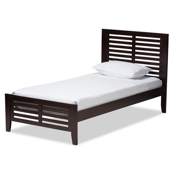 Baxton Studio Sedona Modern Dark Brown-Finished Wood Twin Platform Bed - 143-7872