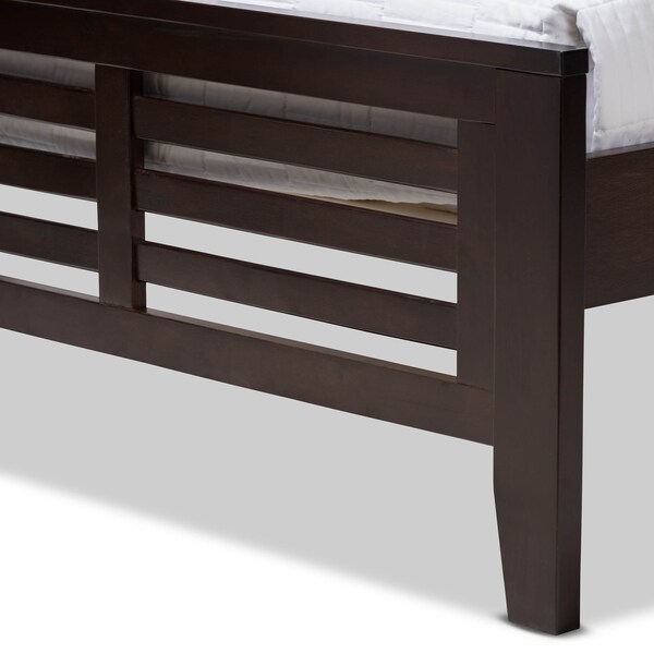 Baxton Studio Sedona Modern Dark Brown-Finished Wood Twin Platform Bed - 143-7872