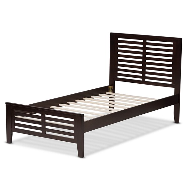 Baxton Studio Sedona Modern Dark Brown-Finished Wood Twin Platform Bed - 143-7872