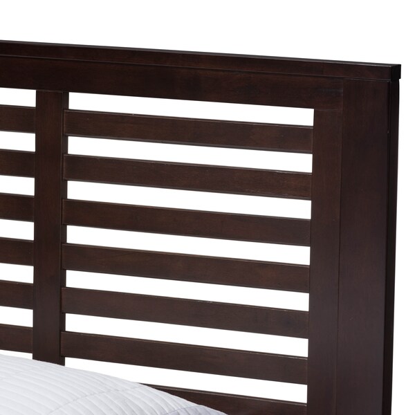 Baxton Studio Sedona Modern Dark Brown-Finished Wood Twin Platform Bed - 143-7872