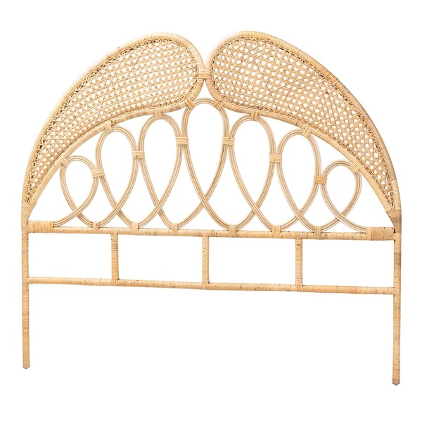 Baxton Studio Onika Modern Bohemian Natural Brown Rattan Queen Size Standalone Headboard - 232-13226-ZORO