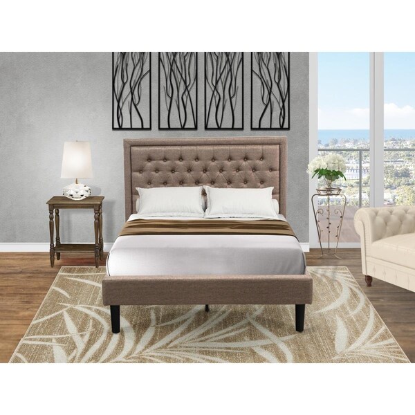 East West Furniture 2 Piece Kendall Full Size Bedroom Set - Black - KD16F-1BF07