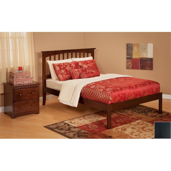 Atlantic Furniture Mission Twin Bed with Open Foot Rail in an Espresso Finish - AR8721001