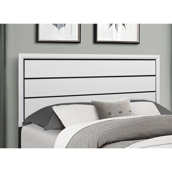 Global Furniture Usa Rustic Transitional Foil Kate White King Bed - 3005