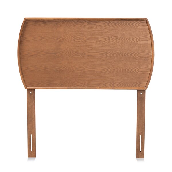Baxton Studio Laurien Mid-Century Modern Ash Walnut Finished Wood Twin Size Headboard - 181-11112-ZORO