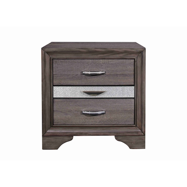Global Furniture Usa Traditional Glam Melamine Seville Grey Full Bed Group - 2887