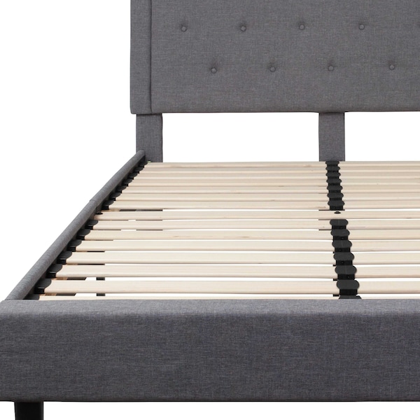 Flash Furniture Roxbury Queen Platform Bed, Light Gray - SL-BK5-Q-LG-GG