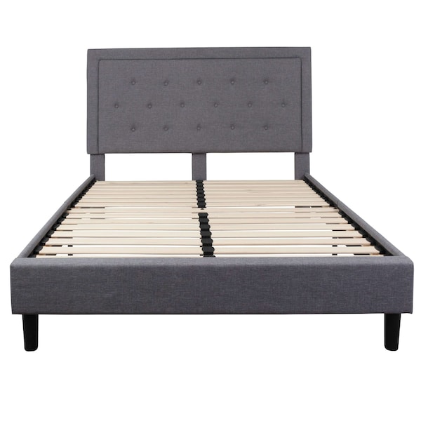 Flash Furniture Roxbury Queen Platform Bed, Light Gray - SL-BK5-Q-LG-GG