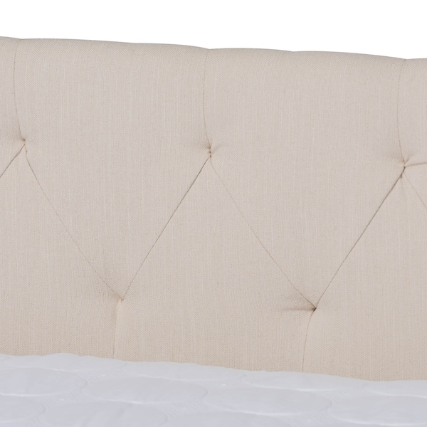 Baxton Studio Haylie Beige Full Size Daybed with Roll-Out Trundle Bed - 158-9676