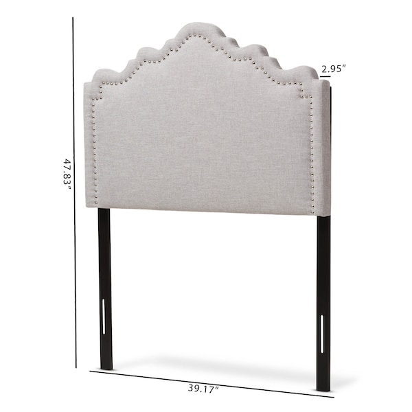 Baxton Studio Nadeen Modern Greyish Beige Twin Size Headboard - 134-7248