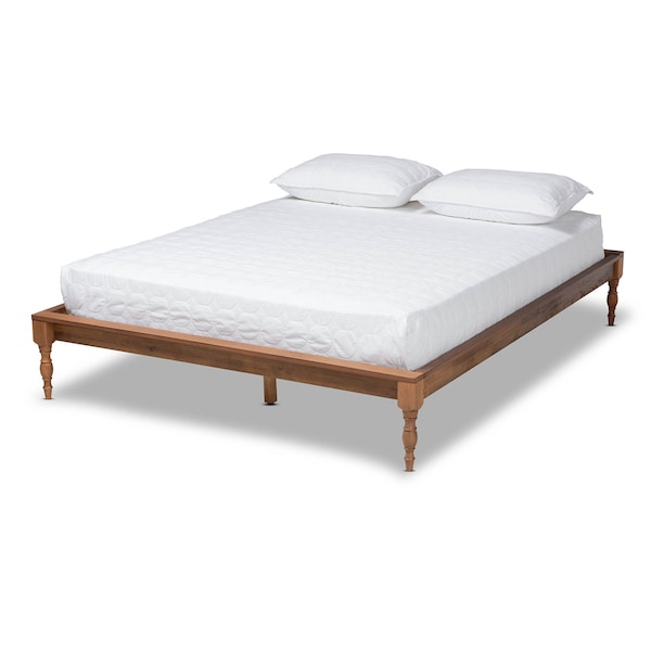 Baxton Studio Romy VAsh Walnut Finished Full Size Wood Bed Frame - 159-9818
