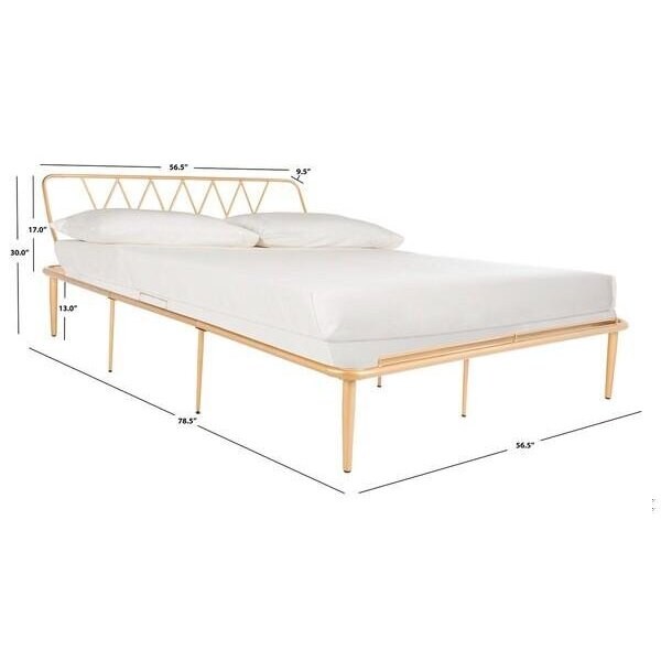 Safavieh Gatsby Queen Bed, Gold - BED6200A-Q