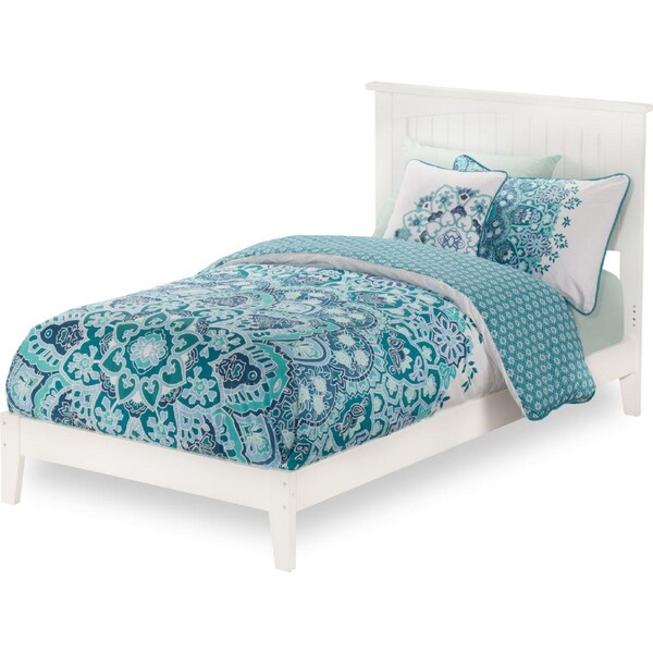Atlantic Furniture Nantucket Extra Long Open Foot, White - Twin - AR8211002
