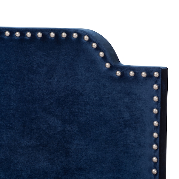 Baxton Studio Darcy Luxe and Glamour Navy Velvet Upholstered King Size Bed - 149-8955