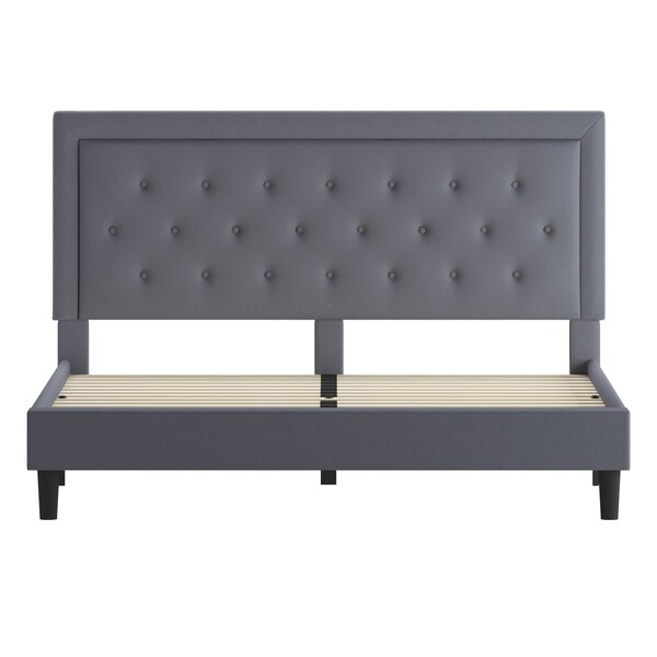 Flash Furniture Roxbury King Platform Bed, Light Gray - SL-BK5-K-LG-GG