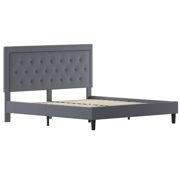 Flash Furniture Roxbury King Platform Bed, Light Gray - SL-BK5-K-LG-GG