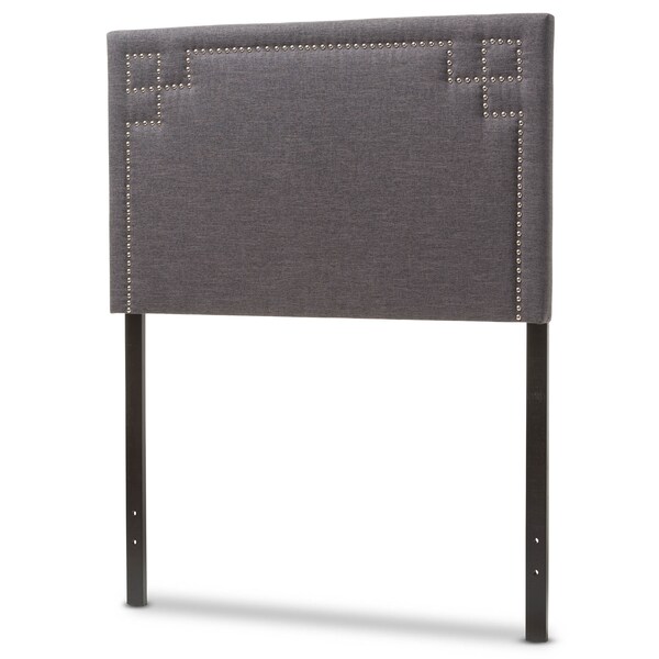 Baxton Studio Geneva Modern Dark Grey Upholstered Twin Size Headboard - 125-6988
