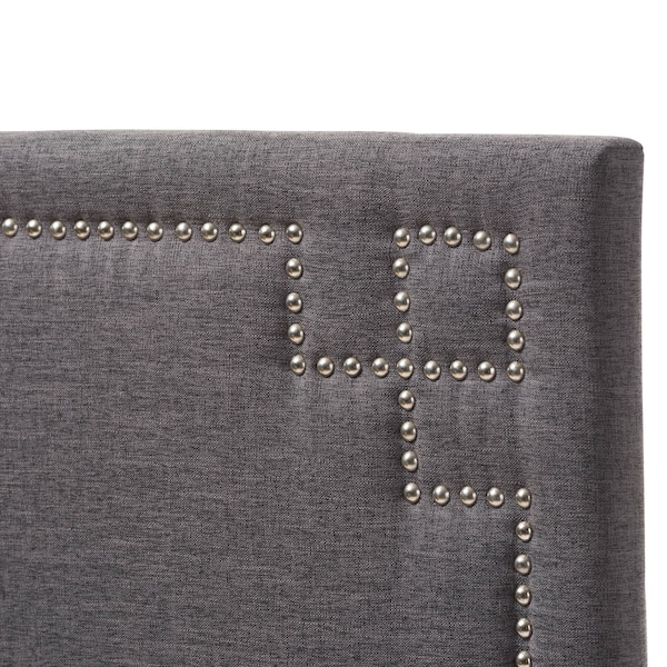 Baxton Studio Geneva Modern Dark Grey Upholstered Twin Size Headboard - 125-6988