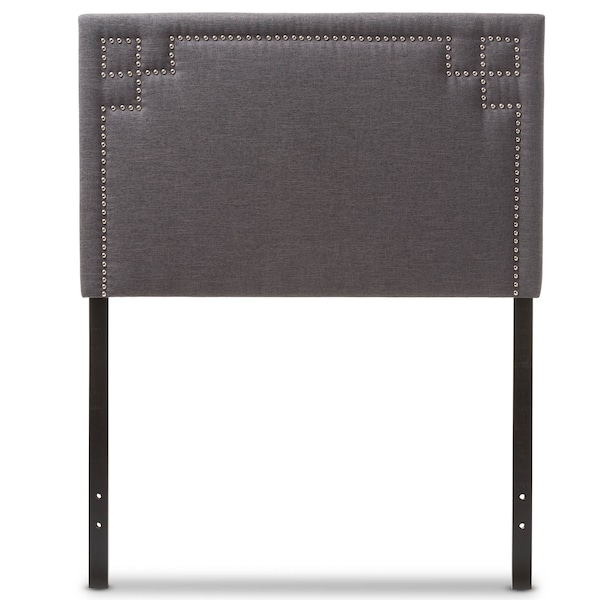 Baxton Studio Geneva Modern Dark Grey Upholstered Twin Size Headboard - 125-6988