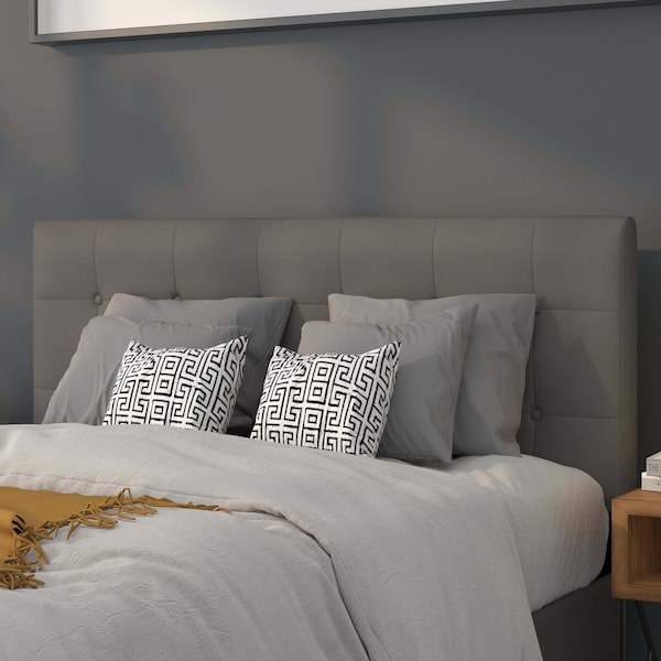 Flash Furniture Full Upholstered, Headboard, Gray Vinyl - HG-HB1705-F-GY-GG