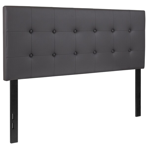 Flash Furniture Full Upholstered, Headboard, Gray Vinyl - HG-HB1705-F-GY-GG