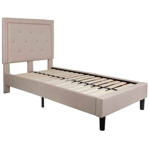 Flash Furniture Roxbury Twin Platform Bed, Beige - SL-BK5-T-B-GG