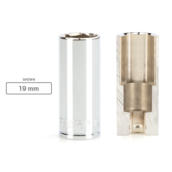 Llave de vaso de 6 mm de 6 puntos y 6 mm de profundidad de 3/8 pulgadas de accionamiento - SHD13106