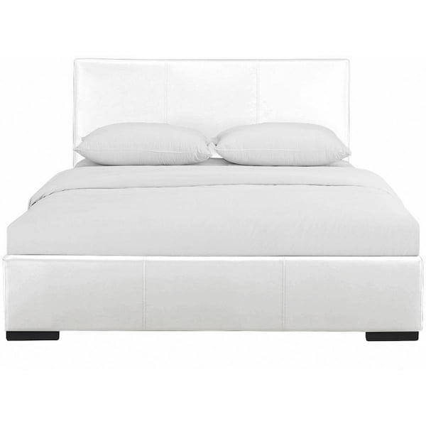 Templeton in. indes Upholstered Platform Bed, White, King Size - 85.4 x 79 x 34.8 in. - TE2545252