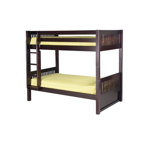 Camaflexi Bunk Bed Mission Headboard Cappuccino Finish- Twin Size Mattress - C912_CP