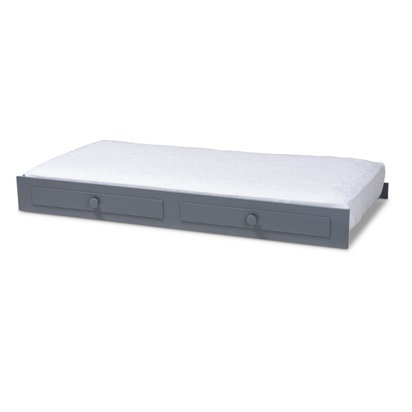 Baxton Studio Cintia Grey Finished Wood Twin Size Trundle - 158-9657