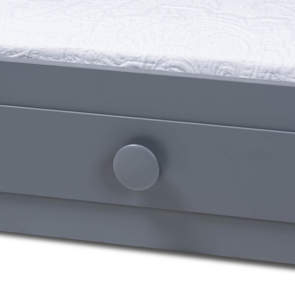 Baxton Studio Cintia Grey Finished Wood Twin Size Trundle - 158-9657