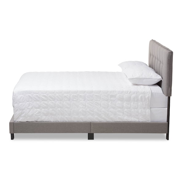 Baxton Studio Audrey Modern Light Grey Upholstered Queen Size Bed - 146-8237