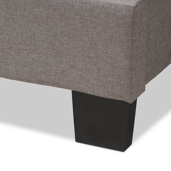 Baxton Studio Audrey Modern Light Grey Upholstered Queen Size Bed - 146-8237