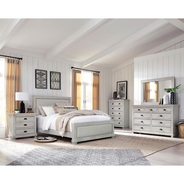 Procomfort P615-94-95-78 Complete Upholstered Bed, Gray - King Size - PR2480522