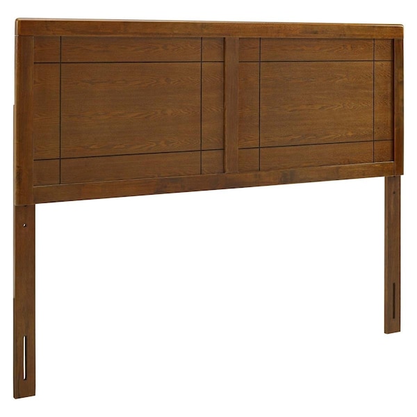 Modway Furniture 78 x 22.5 x 0.5 in. Archie Wood Headboard, Walnut - King Size - MOD-6223-WAL