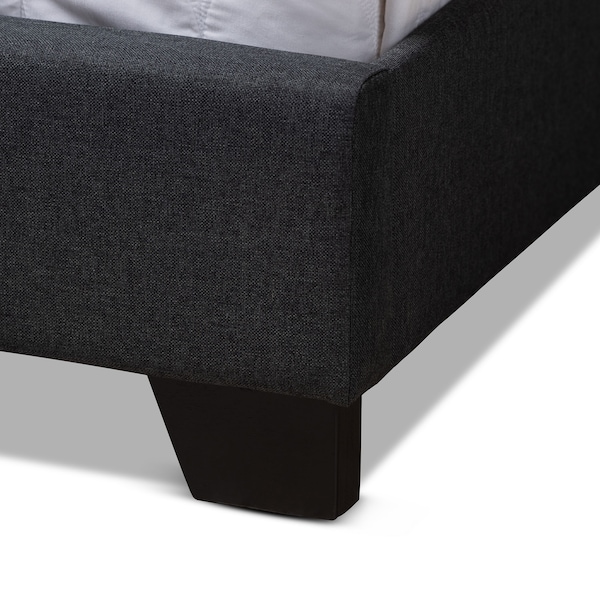 Baxton Studio Brady Modern Charcoal Grey Upholstered King Size Bed - 149-8943